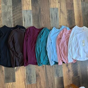 Seven Long Sleeve Ribbed Shirts